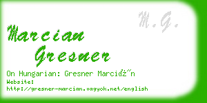 marcian gresner business card